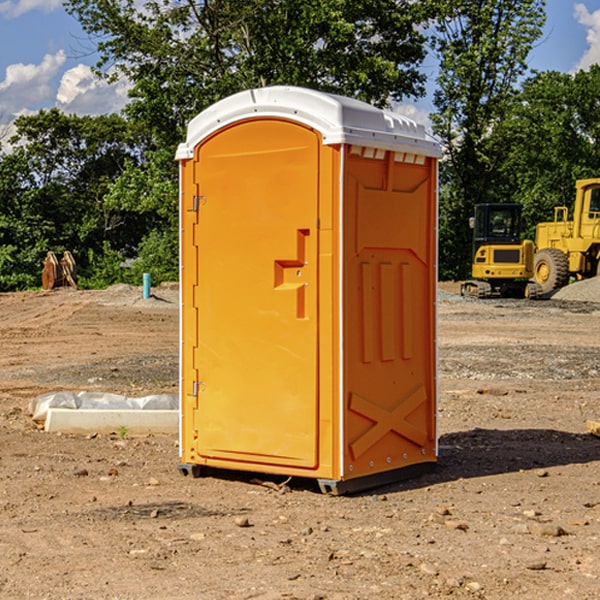 how often are the porta potties cleaned and serviced during a rental period in Fawn River